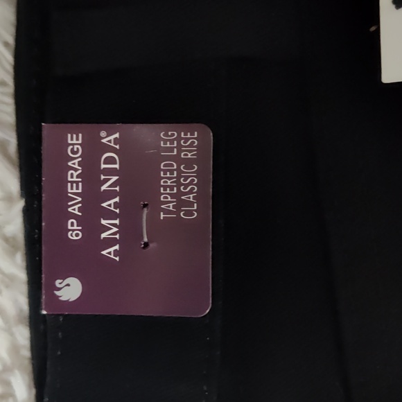 Gloria Vanderbilt Amanda Black Jeans High Rise Classic Tapered  Petite - Picture 4 of 16